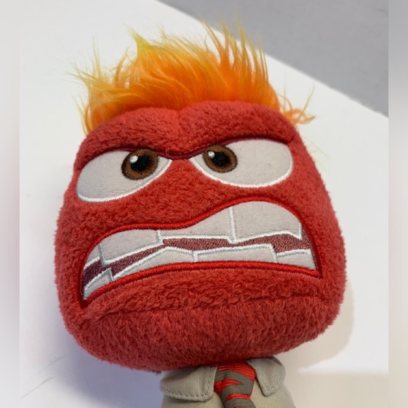 Disney Pixar  7” Soft Sculpture Plush - Inside Out - ANGER - Funko - Picture 5 of 6